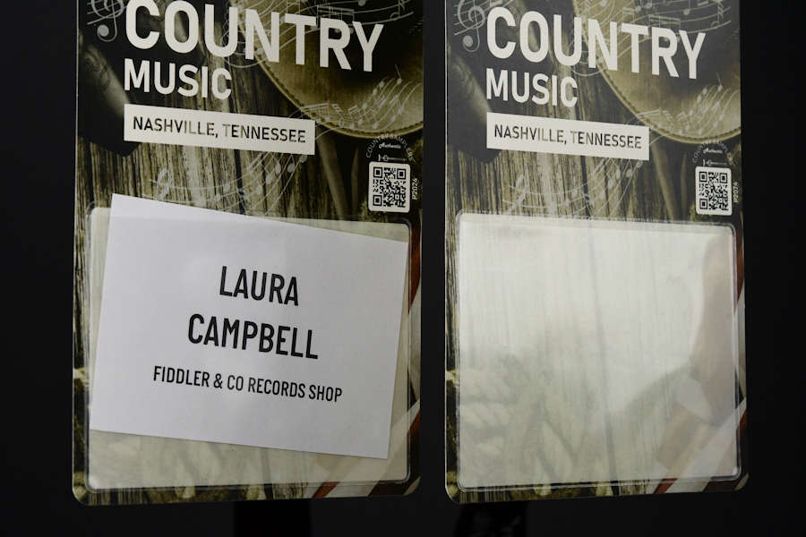 Recycled paper conference badge