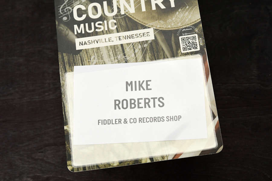 Recycled paper conference badge