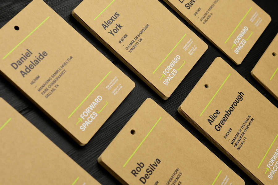 Biodegradable Conference Badge from Recycled Card Stock