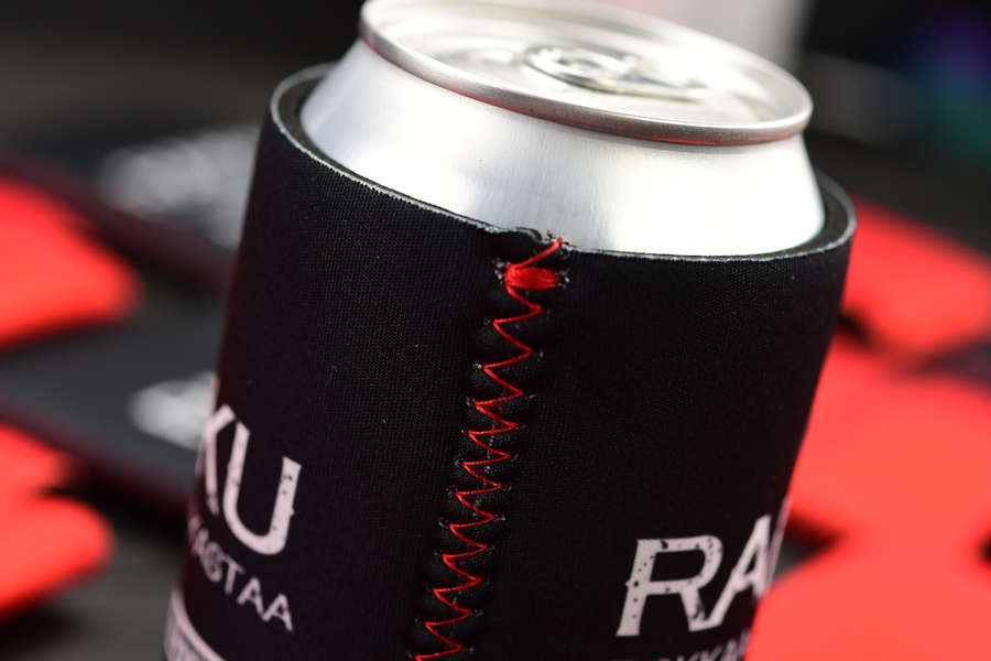 Drink coolers made from neoprene with logo