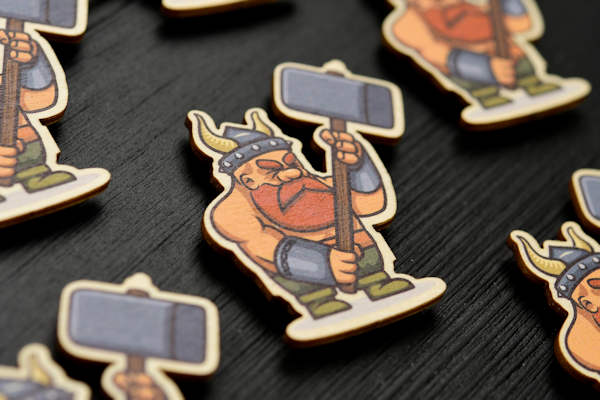 Wooden fridge magnets