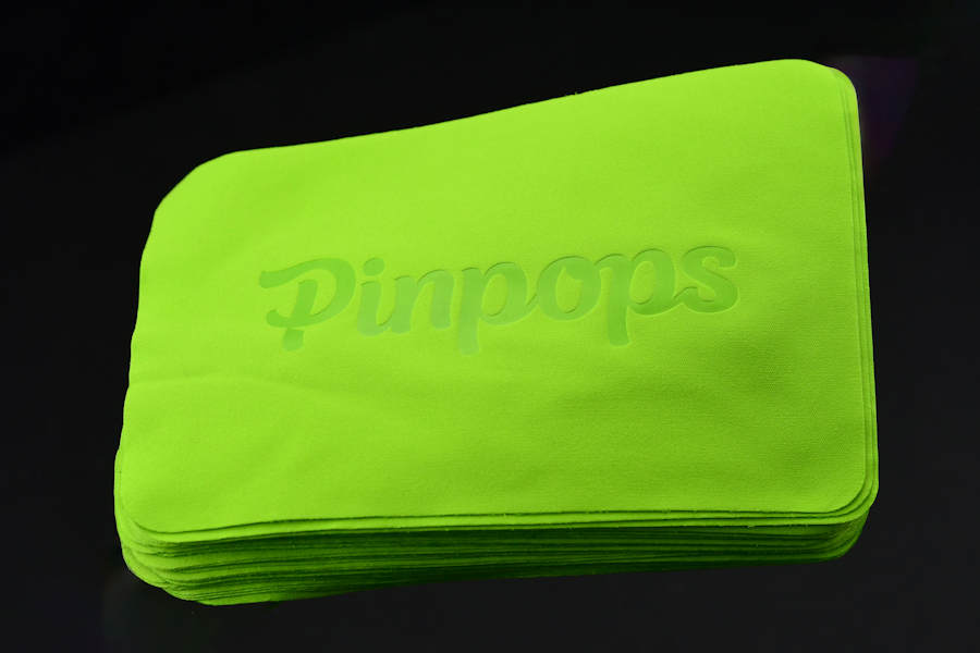 Lime 376C Microfiber Cleaning Cloth with Hot Stamping