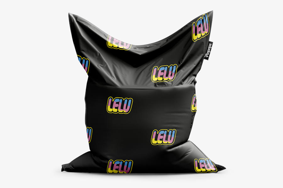 Beanbag chair with custom print