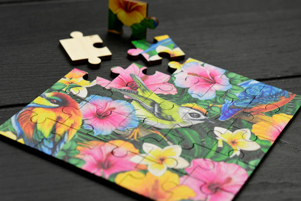 Custom printed wooden jigsaw puzzles