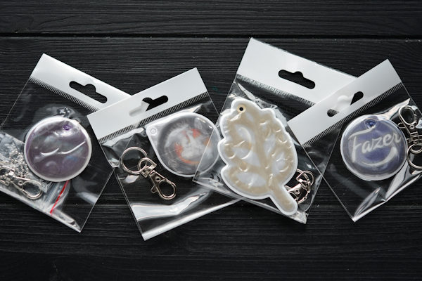 Soft safety reflector with printed logo