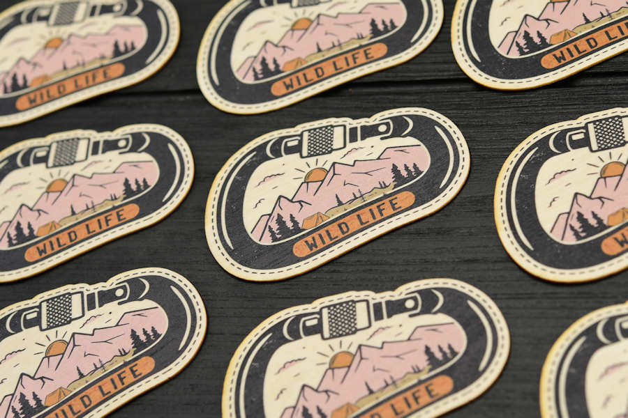 Custom souvenir wood stickers with your design