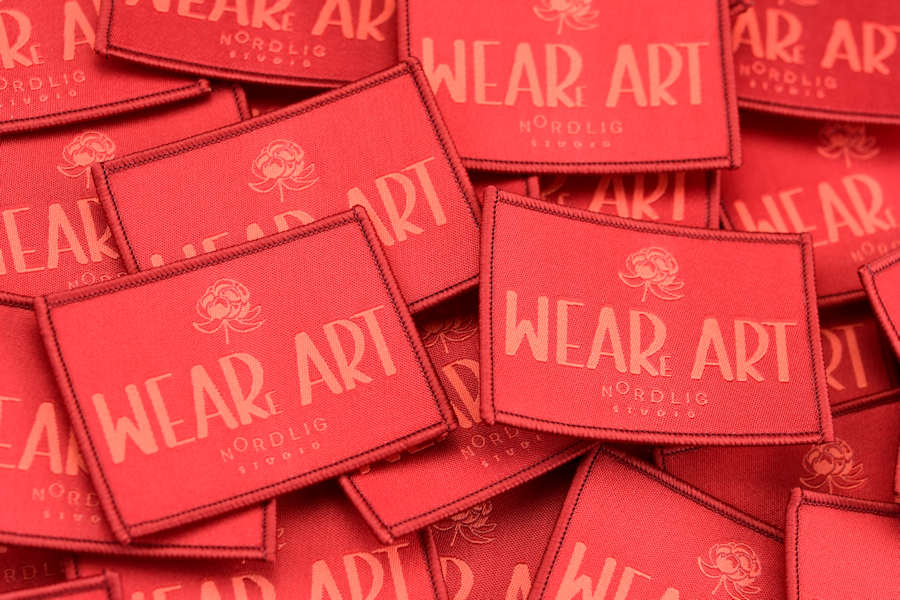 Woven custom fabric patches