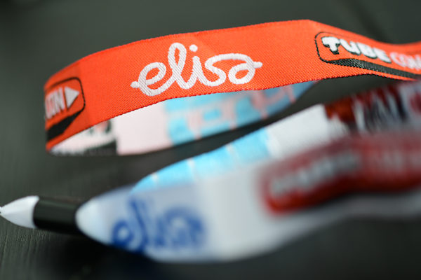 Woven fabric wristbands logo