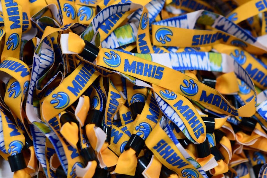 Woven fabric wristbands logo