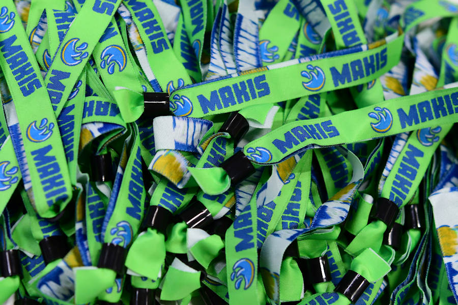 Woven fabric wristbands logo