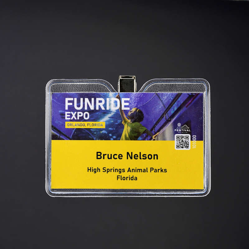 Transparent Märkeshållare med krokodilklämma