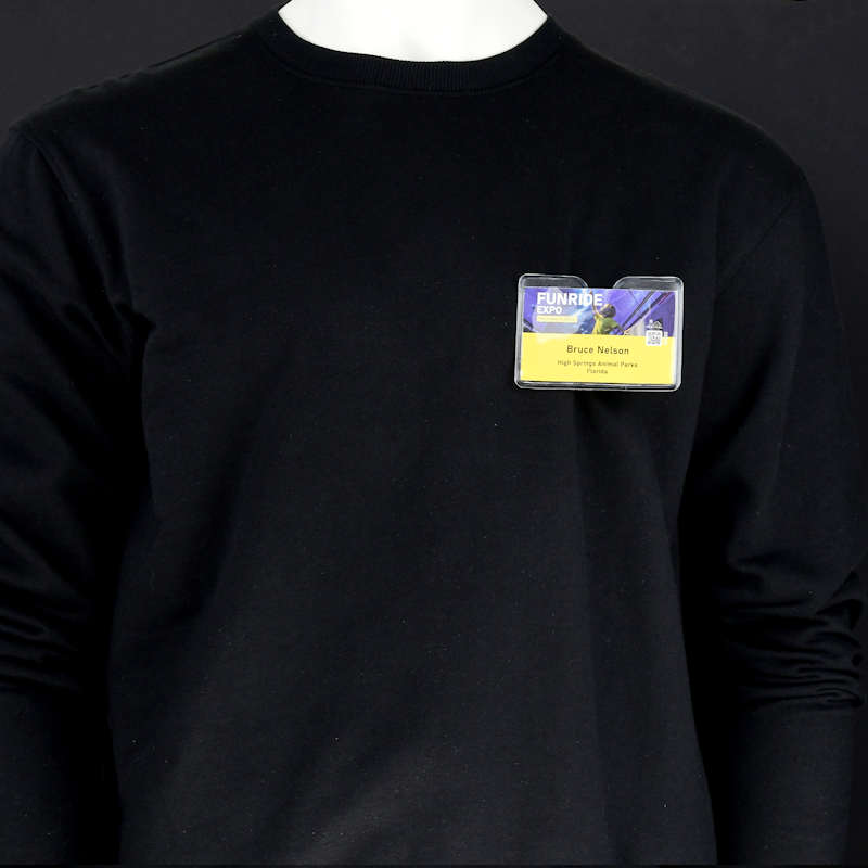 Transparent Märkeshållare med krokodilklämma