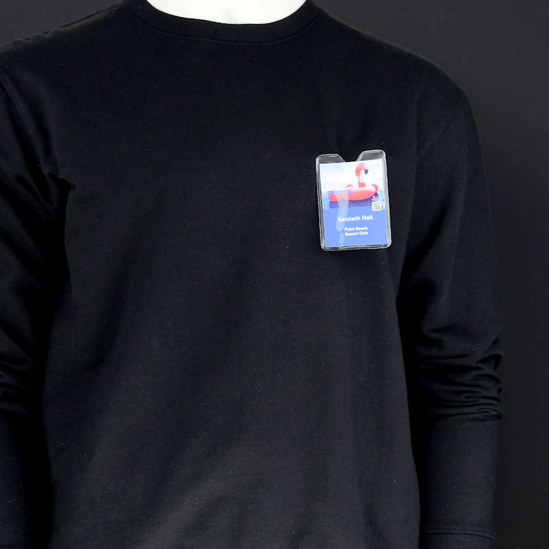 Transparent Märkeshållare med krokodilklämma