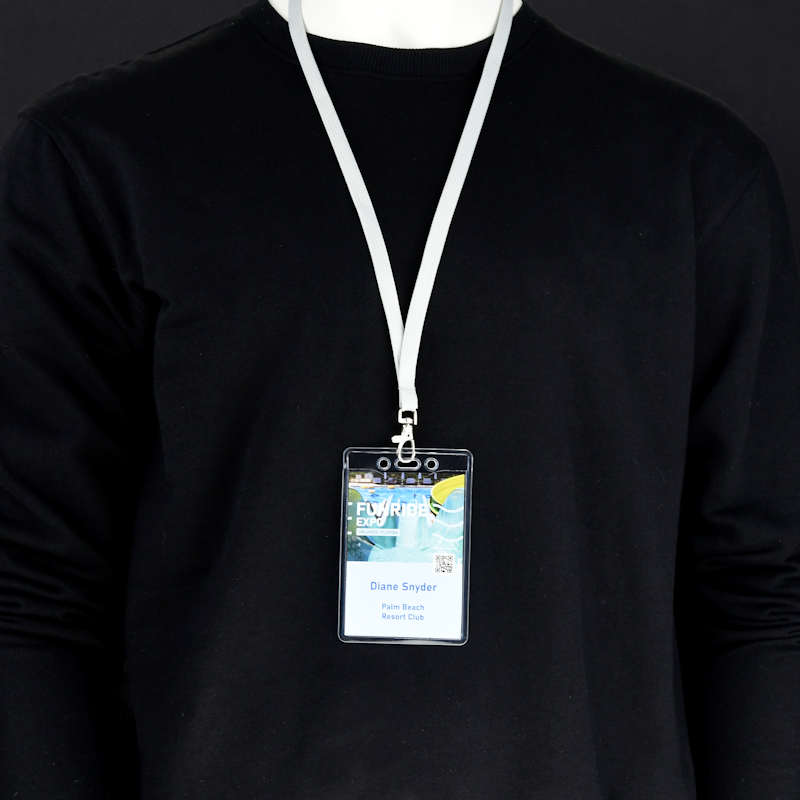 Transparent Vertikal konferensbricka