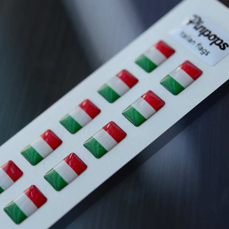 Italiensk Flaggklistermärken för namnskyltar