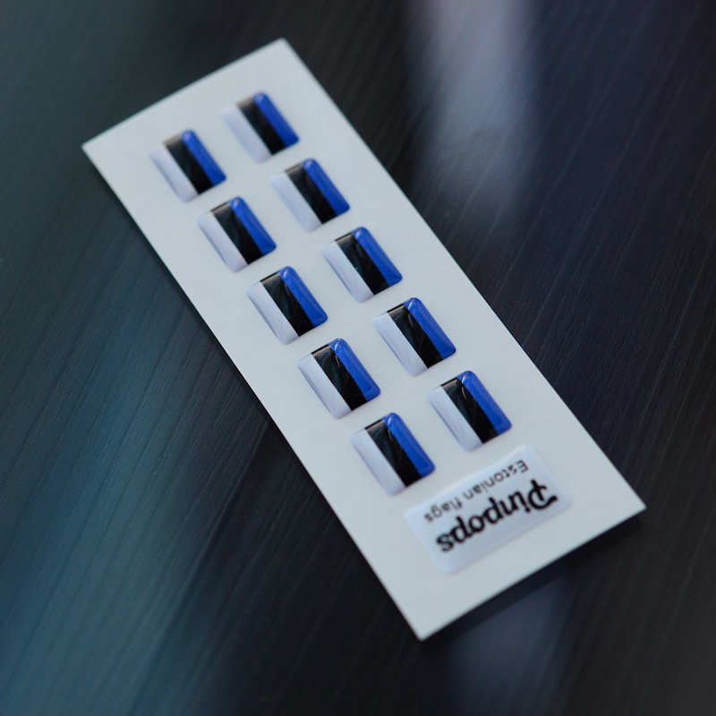 Estlands Flaggklistermärken för namnskyltar