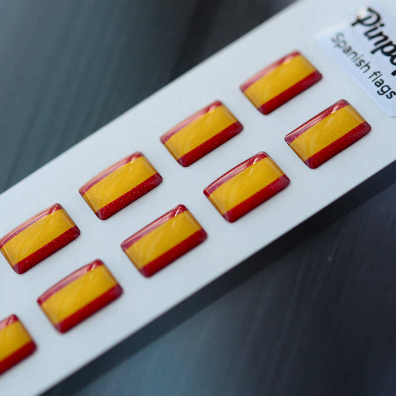 Spanska Flaggklistermärken för namnskyltar