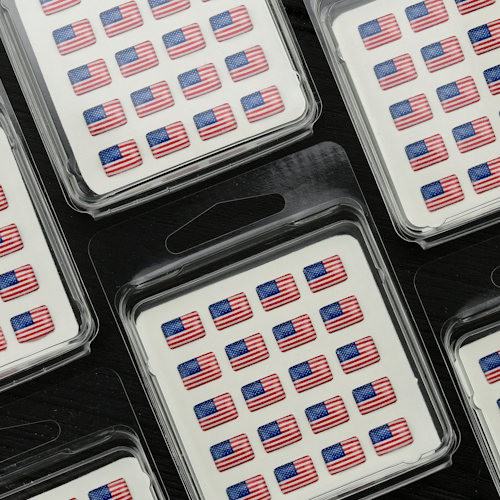 Amerikansk engelska Flaggklistermärken för namnskyltar