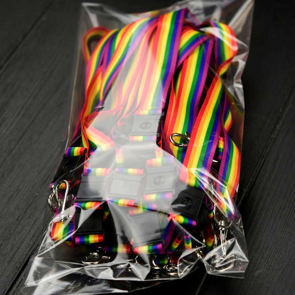 Progressive Pride Flag Pride nyckelband med regnbågens färger