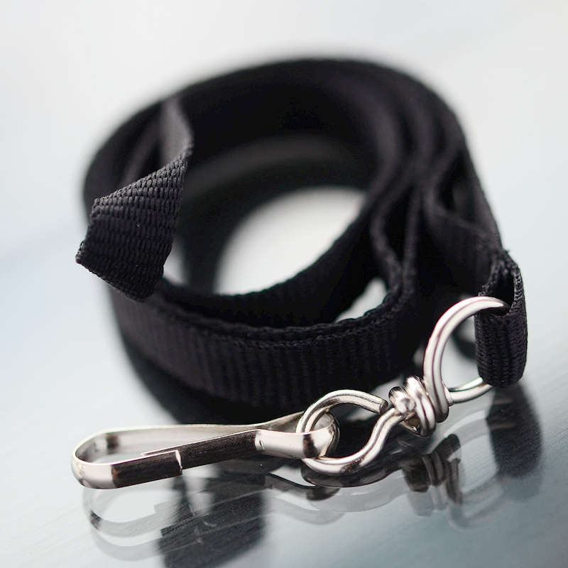 Svart Economy 10 mm nyckelband, inget säkerhetsspänne