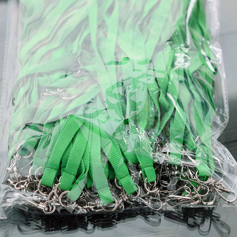 Grön Economy 10 mm nyckelband, inget säkerhetsspänne