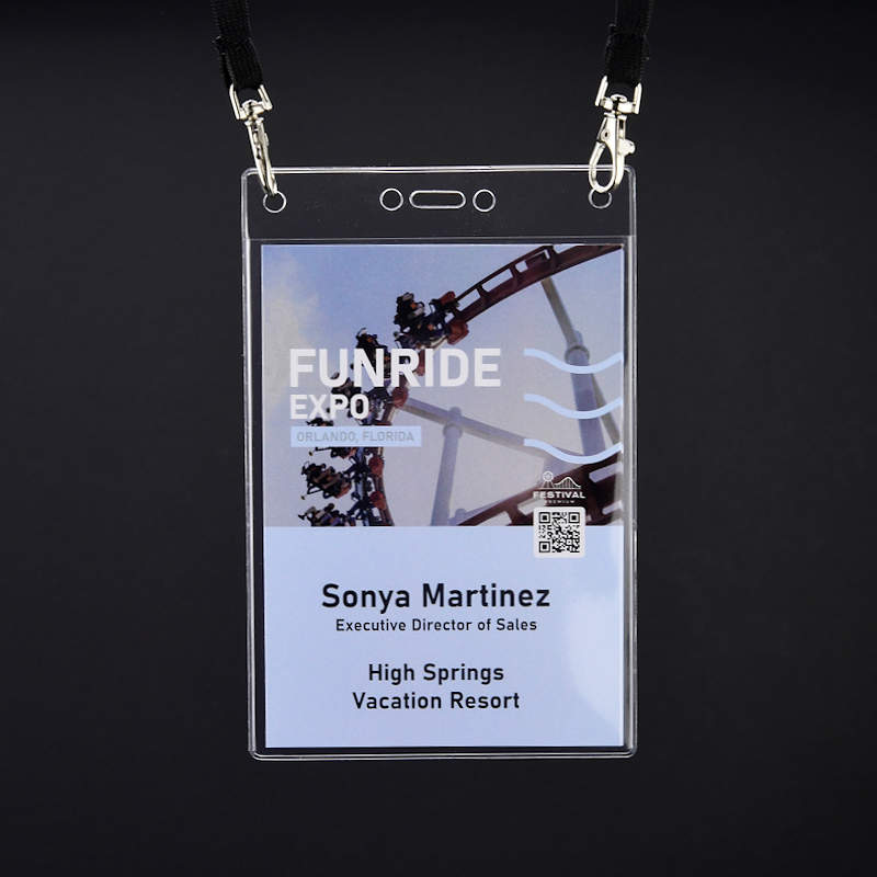 Transparent Stor vertikal konferensbricka