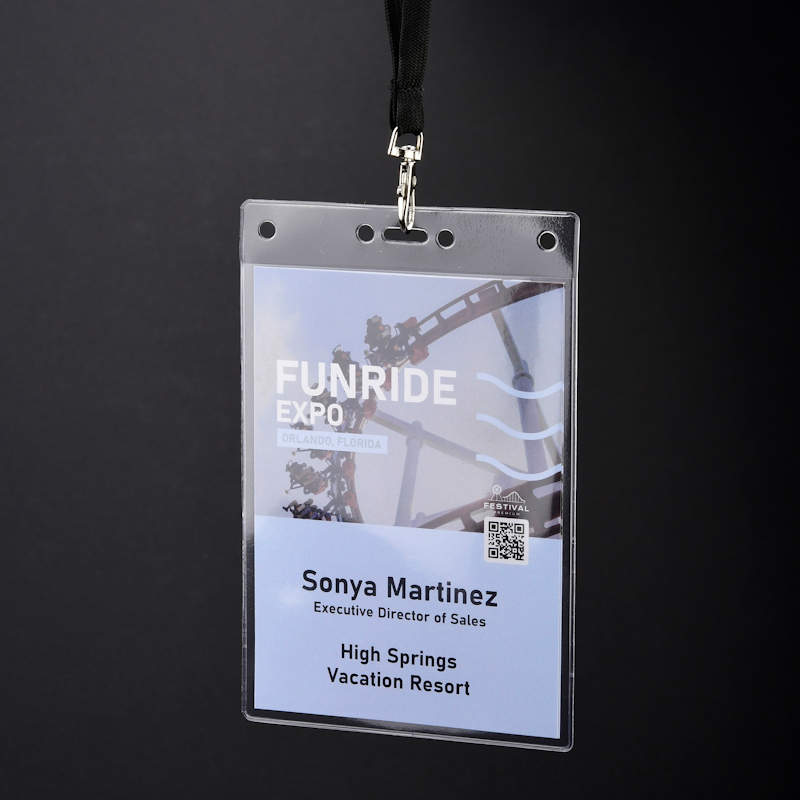 Transparent Stor vertikal konferensbricka