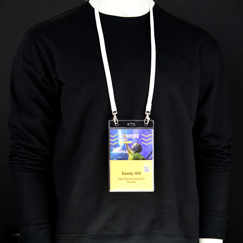 Transparent Stor konferenskorthållare med två fickor