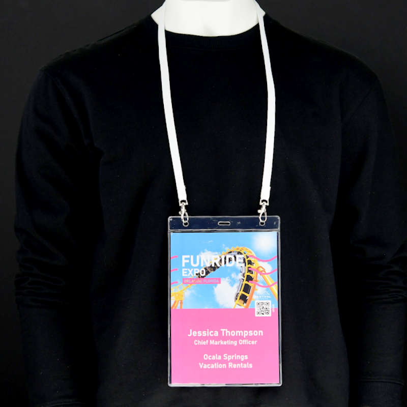 Transparent Extra stor A5-konferenskorthållare