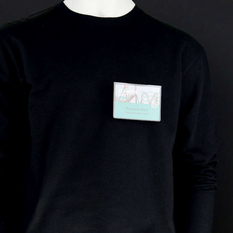 Transparent Konferensbricka med magnetfäste