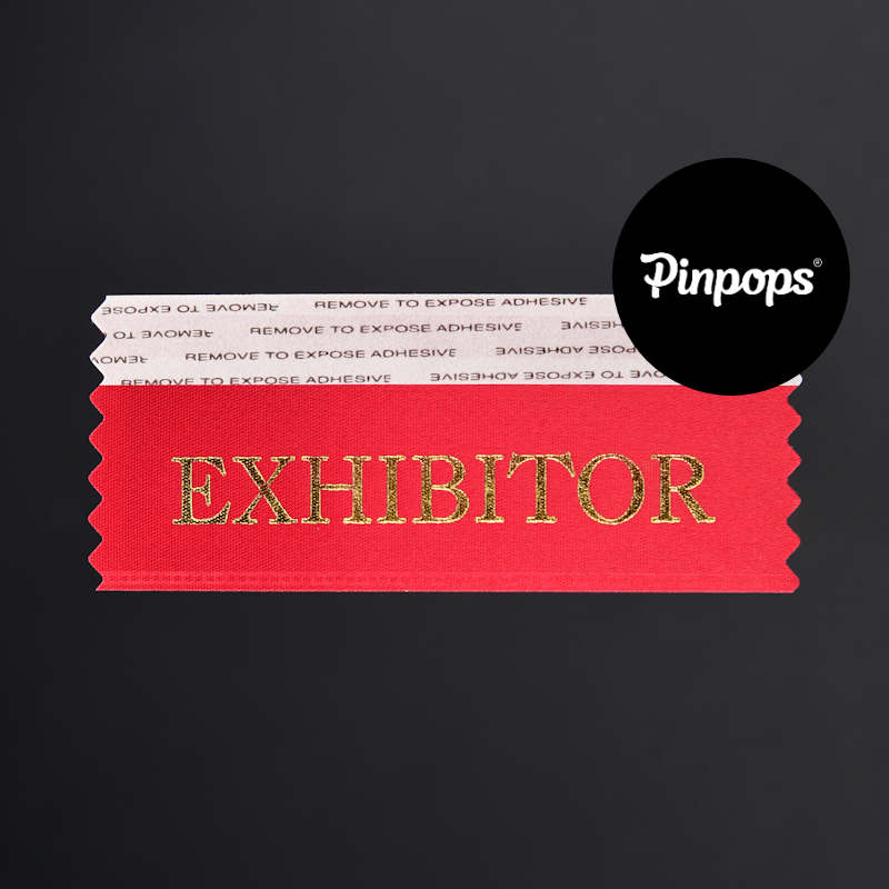 Röd EXHIBITOR Stapelbara namnbrickeband