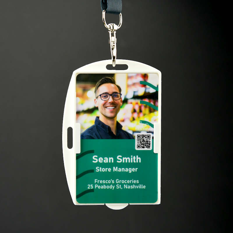 Vit Biologiskt nedbrytbar ID-kortshållare