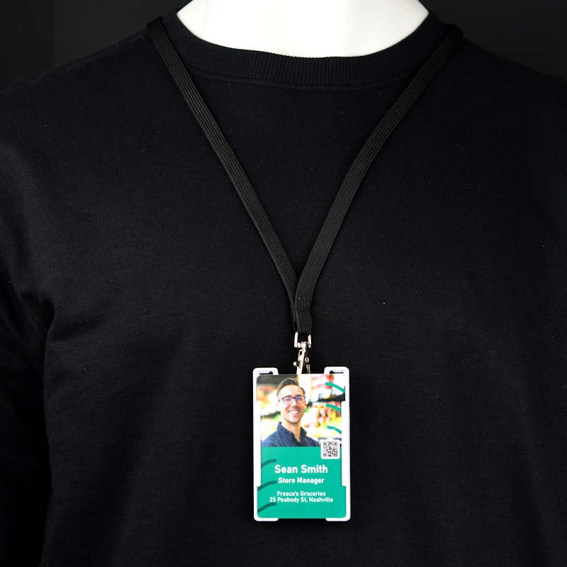 Vit Roterande ID-korthållare