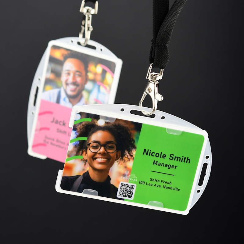 Genomskinlig ID-korthållare för två ID-kort