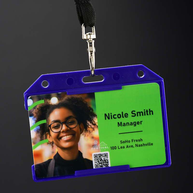 Blå Standard ID-korthållare