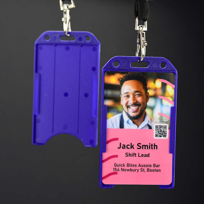 Blå Standard ID-korthållare