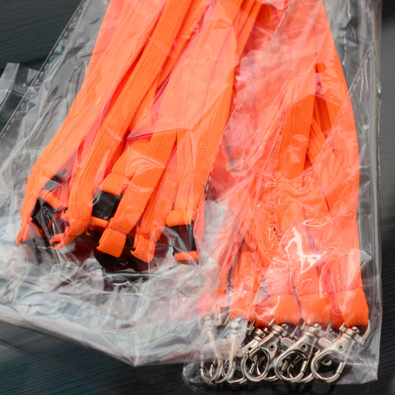 Orange Classic 10 mm nyckelband med pistolhake och säkerhetsspänne