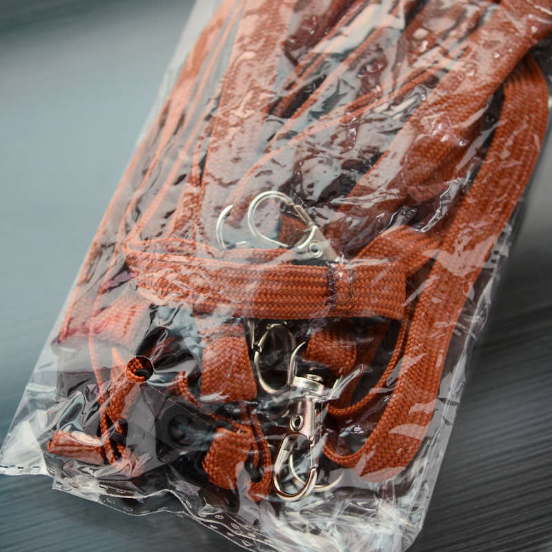 Kastanjebrun Classic 10 mm nyckelband med pistolhake och säkerhetsspänne