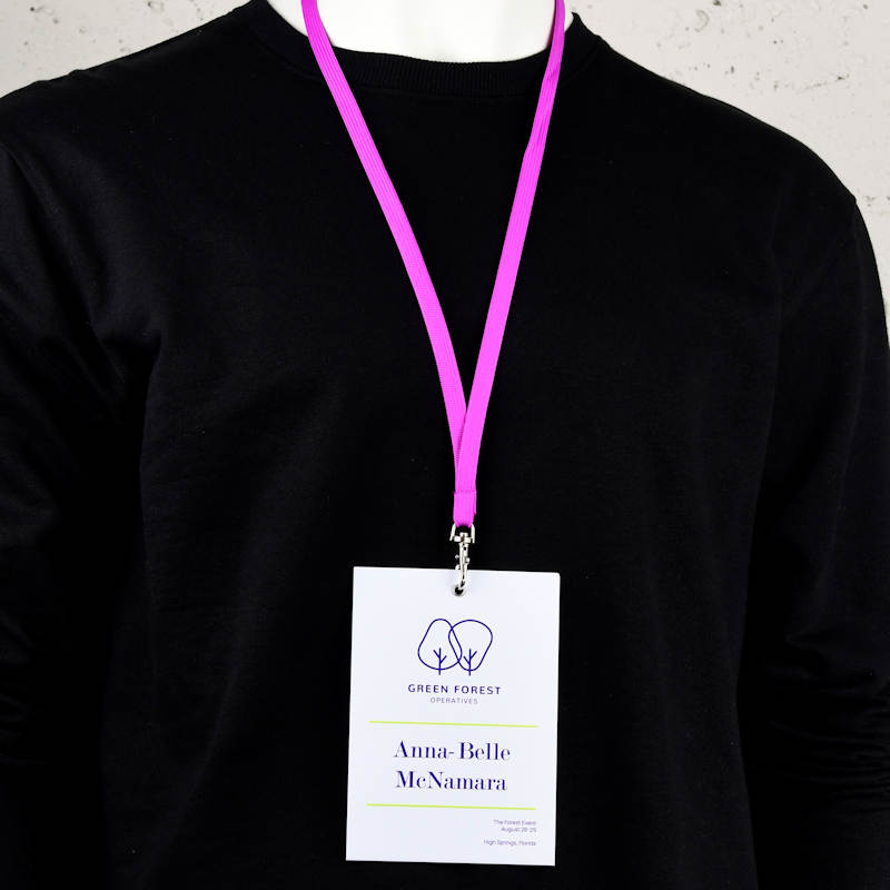 Lila Classic 10 mm nyckelband med pistolhake och säkerhetsspänne