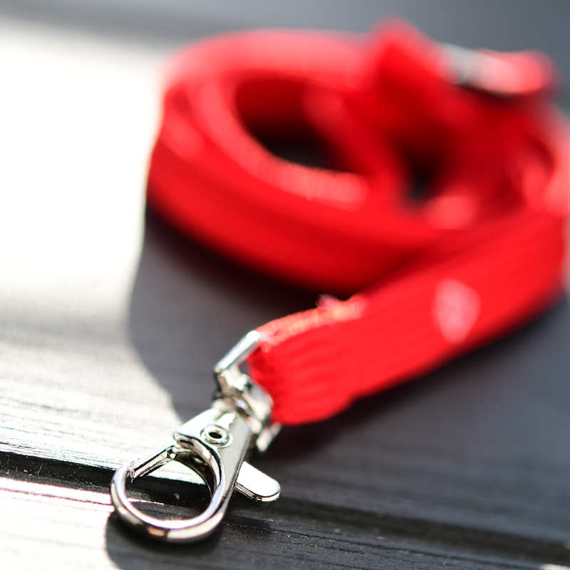 Röd rPET RPET Classic 10 mm nyckelband