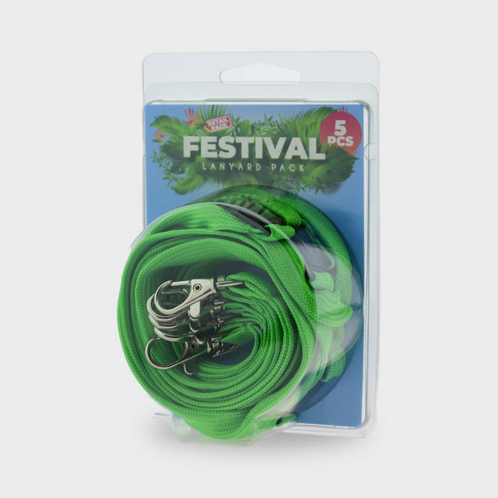 Grön Classic Nyckelband i 5-pack