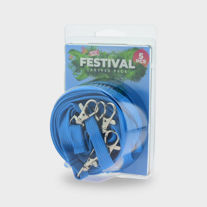 Turkos Classic Nyckelband i 5-pack