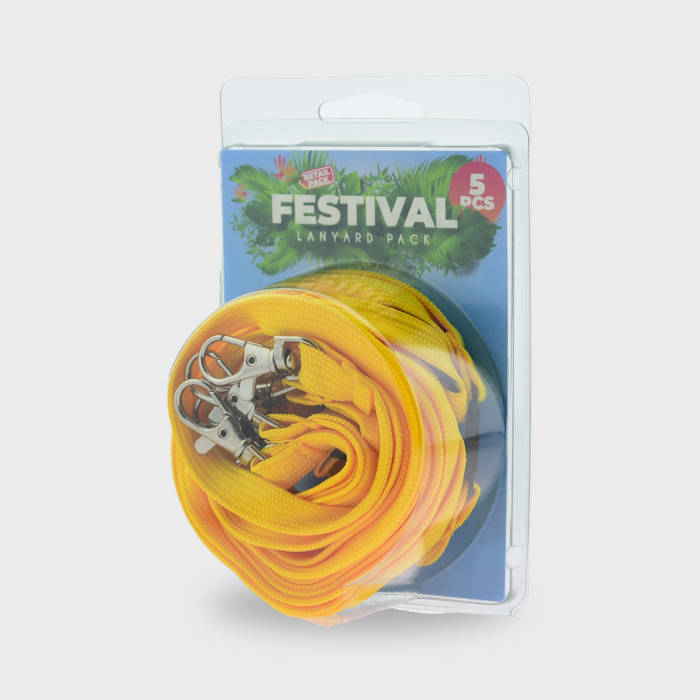 Mikado Gul Classic Nyckelband i 5-pack