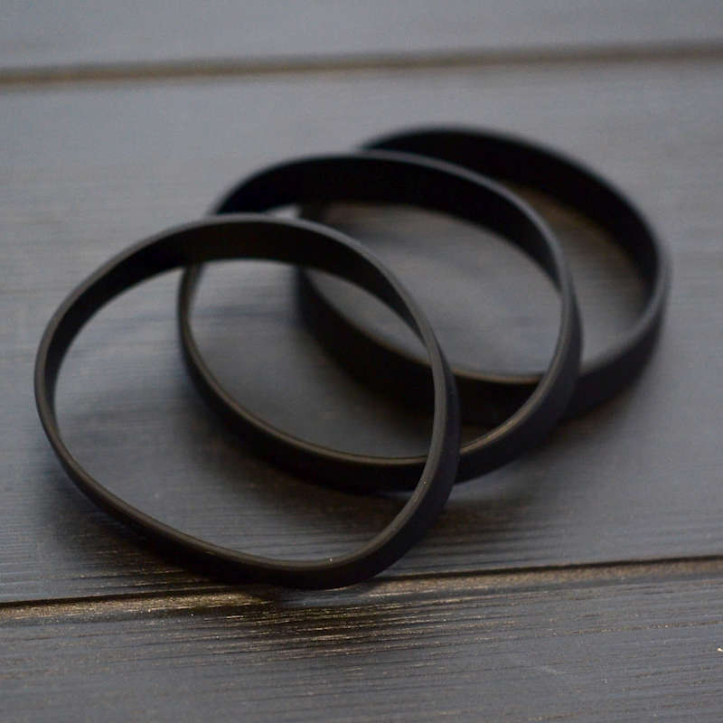 Svart Silikonarmband i lagerfärger