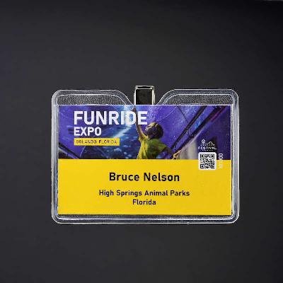 Transparent Märkeshållare med krokodilklämma