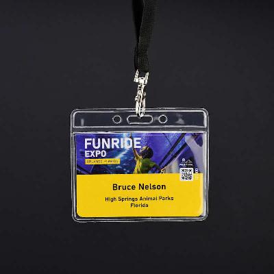 Transparent Liten A8-konferenskorthållare