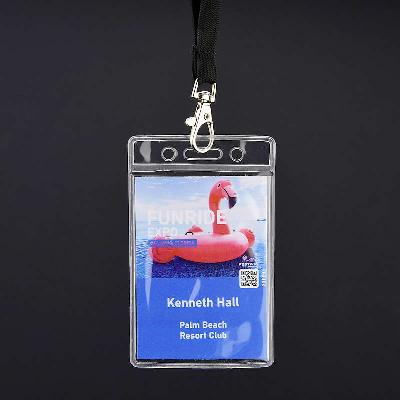 Transparent Liten A8-konferenskorthållare