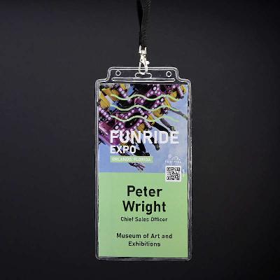 Transparent Genomskinlig skylthållare för rallypass