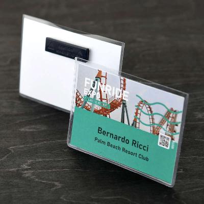 Transparent Konferensbricka med magnetfäste