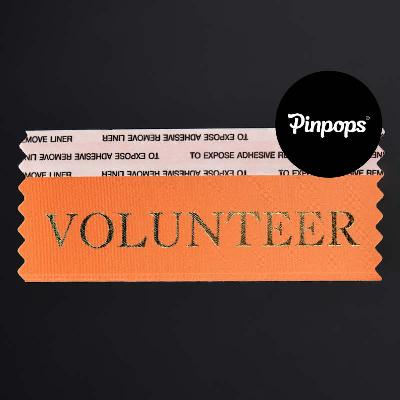 Orange VOLUNTEER Stapelbara namnbrickeband